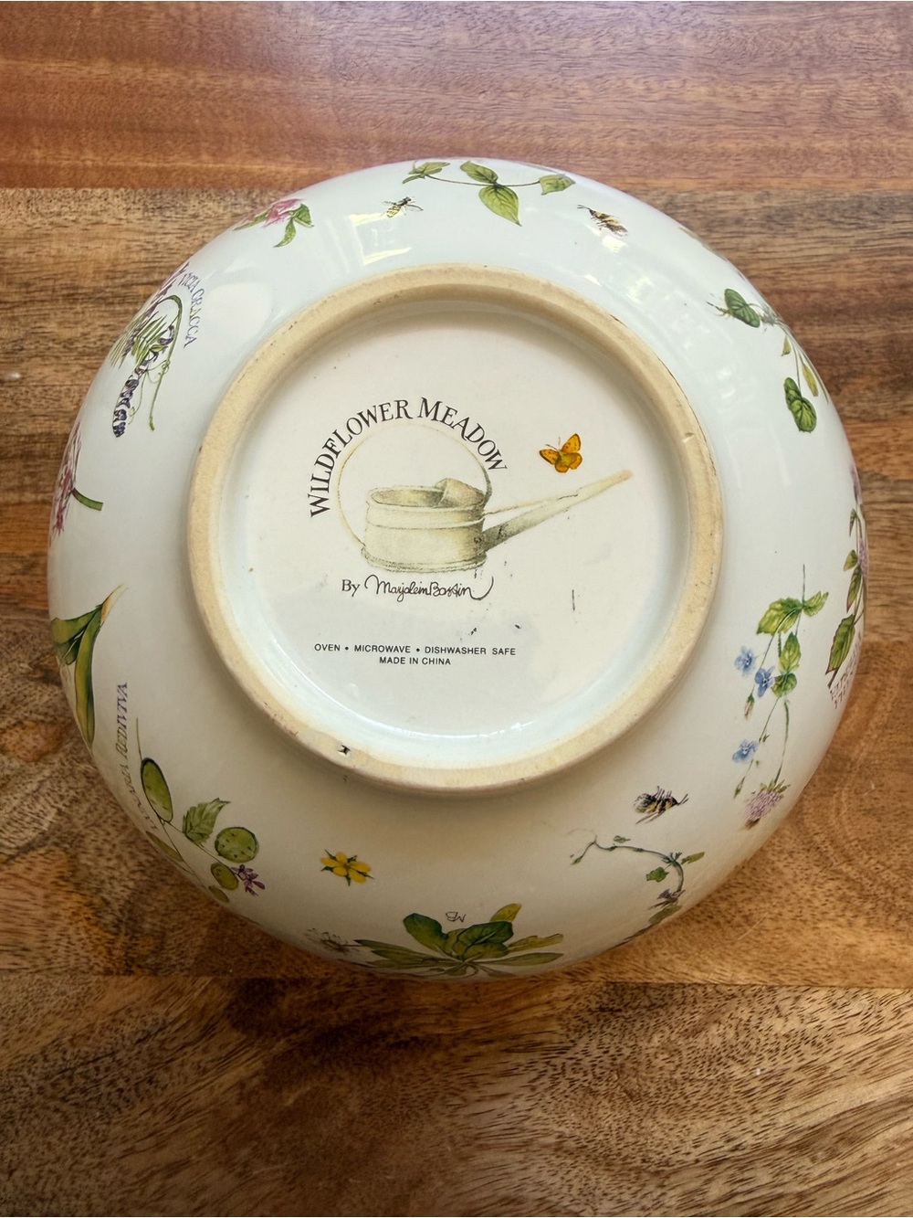 Wildflower Meadow Ceramic Serving Bowl by Magdalen Bowen - White Floral - Picture 3 of 4